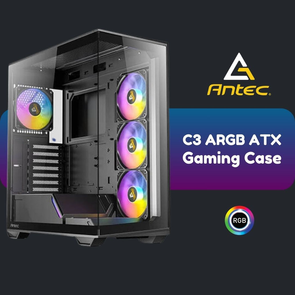 Antec C3 ARGB ATX Gaming Aquarium Case - Case
