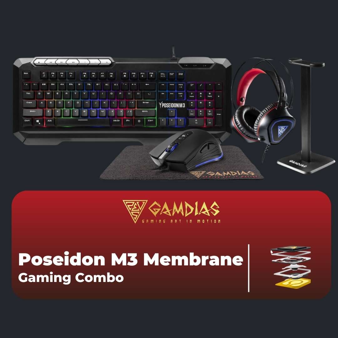 Gamdias Poseidon M3 5 in 1 Combo - Combo