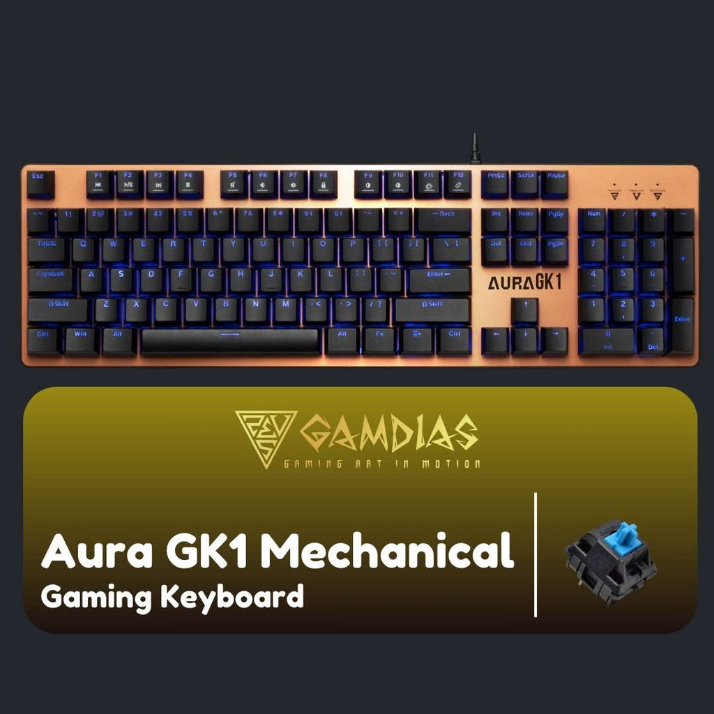 Gamdias Aura GK1 Copper Gaming Keyboard - Keyboard