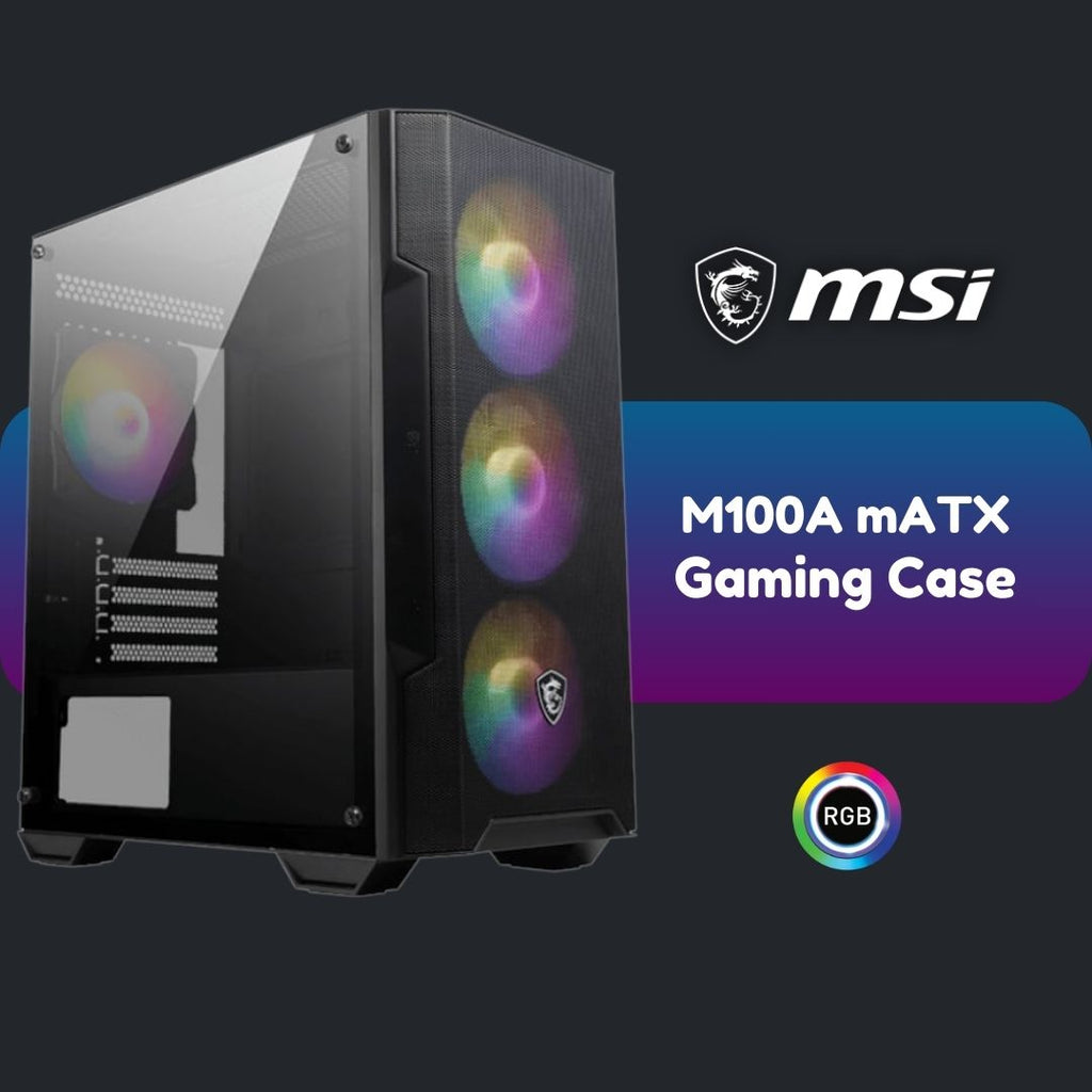MSI M100A mATX RGB Gaming Case - Case