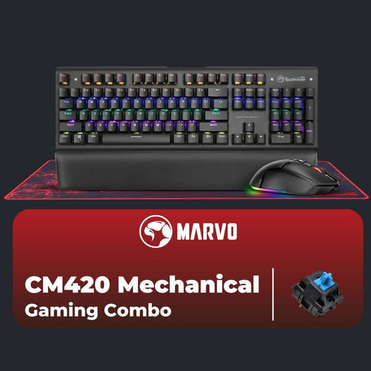 Marvo CM420 Mechanical Gaming Combo com Armrest