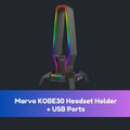 Marvo KOBE30 Headset Stand + USB Ports - Acessorios