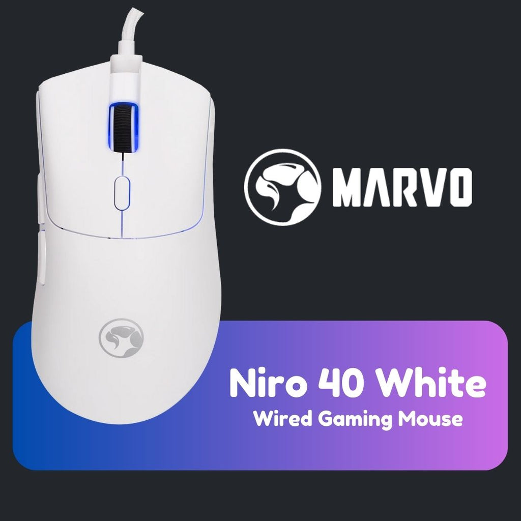 Marvo Niro 40 White - Mouse
