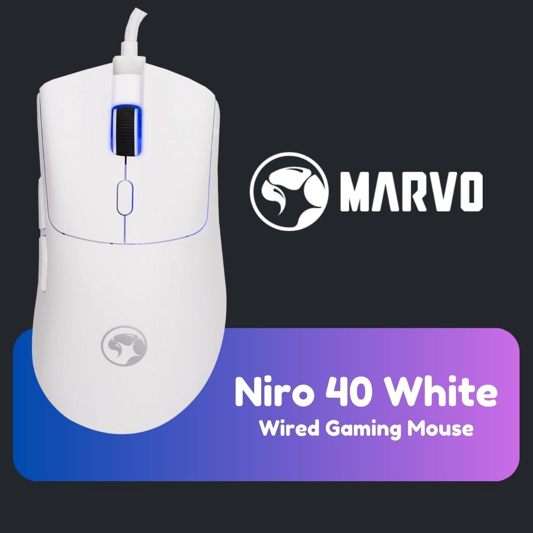 Marvo Niro 40 White - Mouse