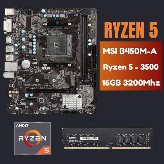 AMD Ryzen 5 - 3500, MSI B450M-A PRO MAX, 16GB DDR4 3200MHz Upgrade Kit