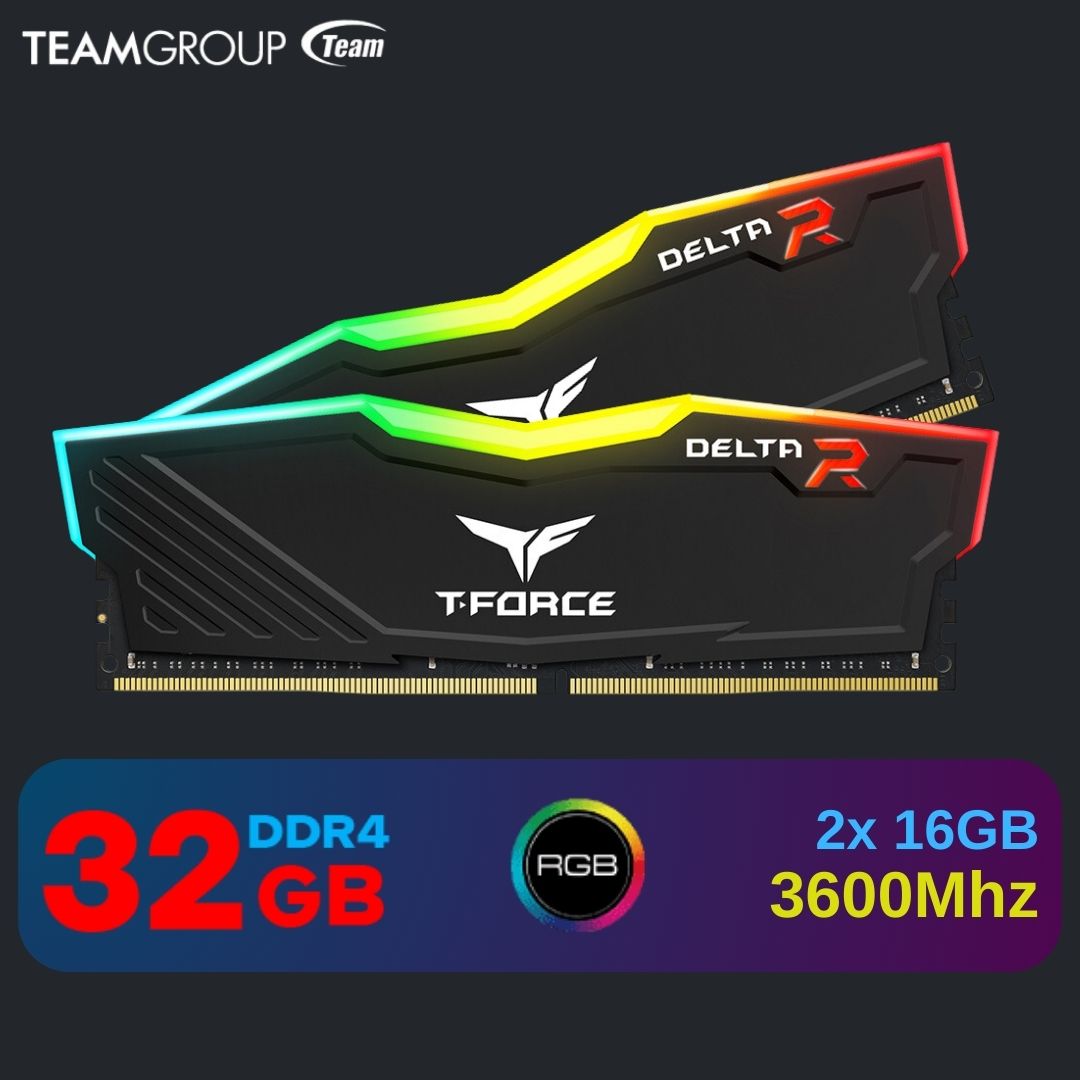 T-Force 32GB DDR4 3600MHz RGB RAM