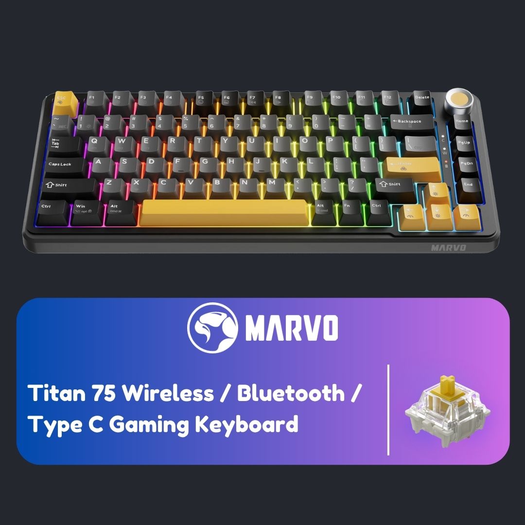 Marvo Titan 75 Wireless / Bluetooth / Type C Gaming Keyboard - Keyboard