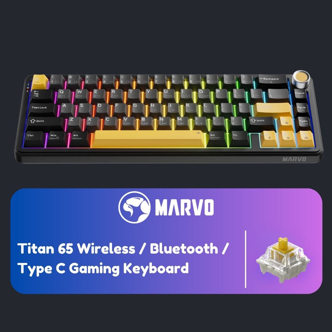 Marvo Titan 65 Wireless / Bluetooth / Type C Gaming Keyboard - Keyboard
