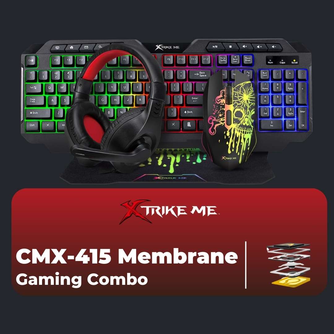 Xtrike-Me CMX-415 Membrane Gaming Combo