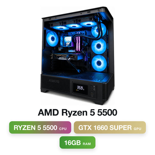 AMD Ryzen 5 5500, 16GB RGB RAM, GTX 1660 Super 6GB, Gaming PC