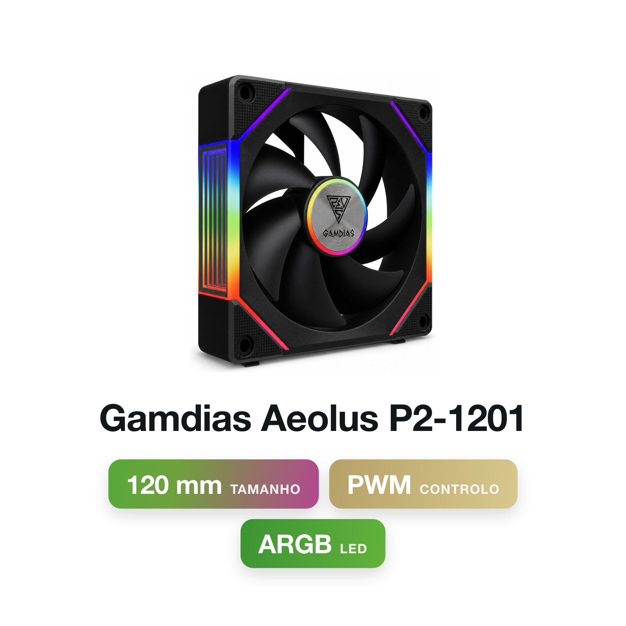 Gamdias Aeolus P2-1201 ARGB PWM Fan