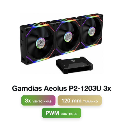 Gamdias Aeolus P2-1203U 3x Fan Pack