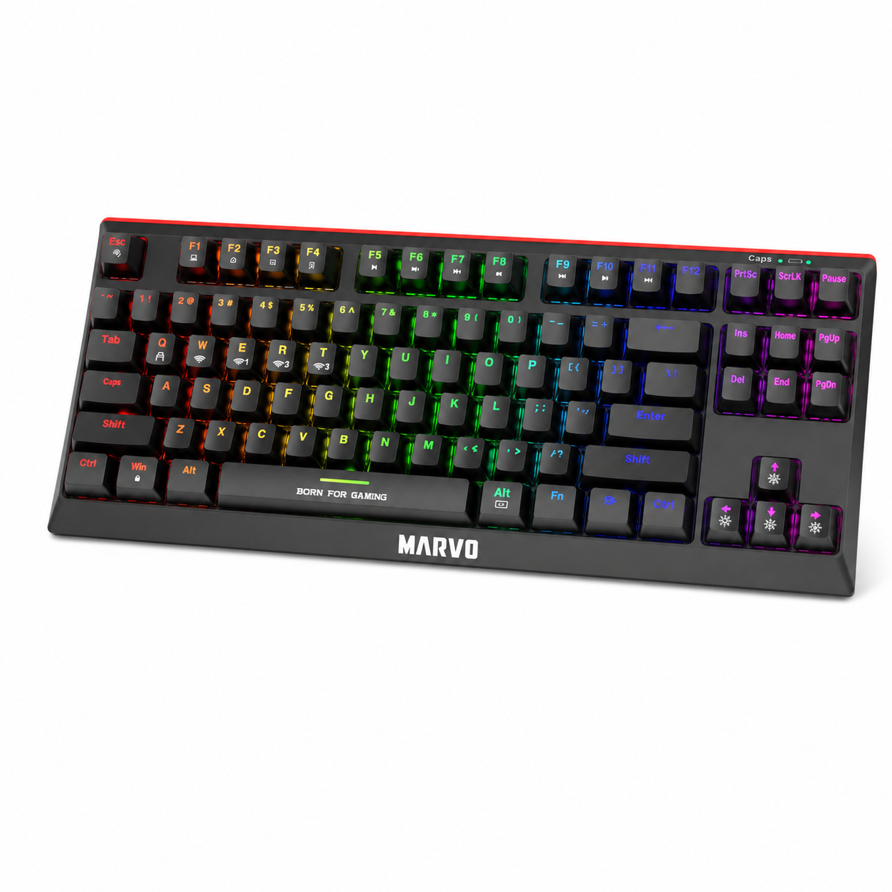 Marvo KG953W Wireless / BT Red Switch 80% Mechanical Keyboard