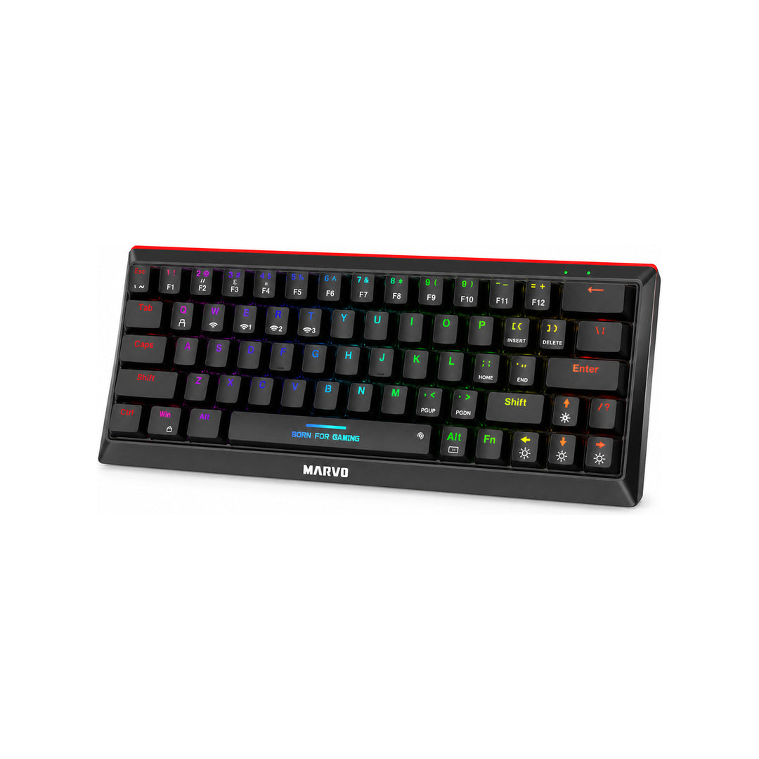Marvo KG962W Red Switch 60% Wireless Gaming Keyboard