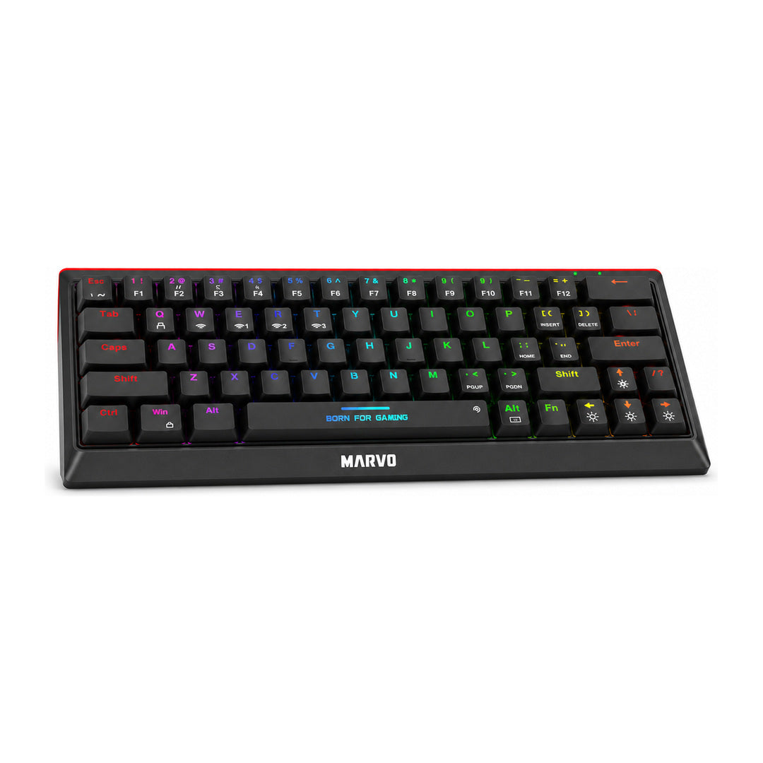 Marvo KG962W Red Switch 60% Wireless Gaming Keyboard