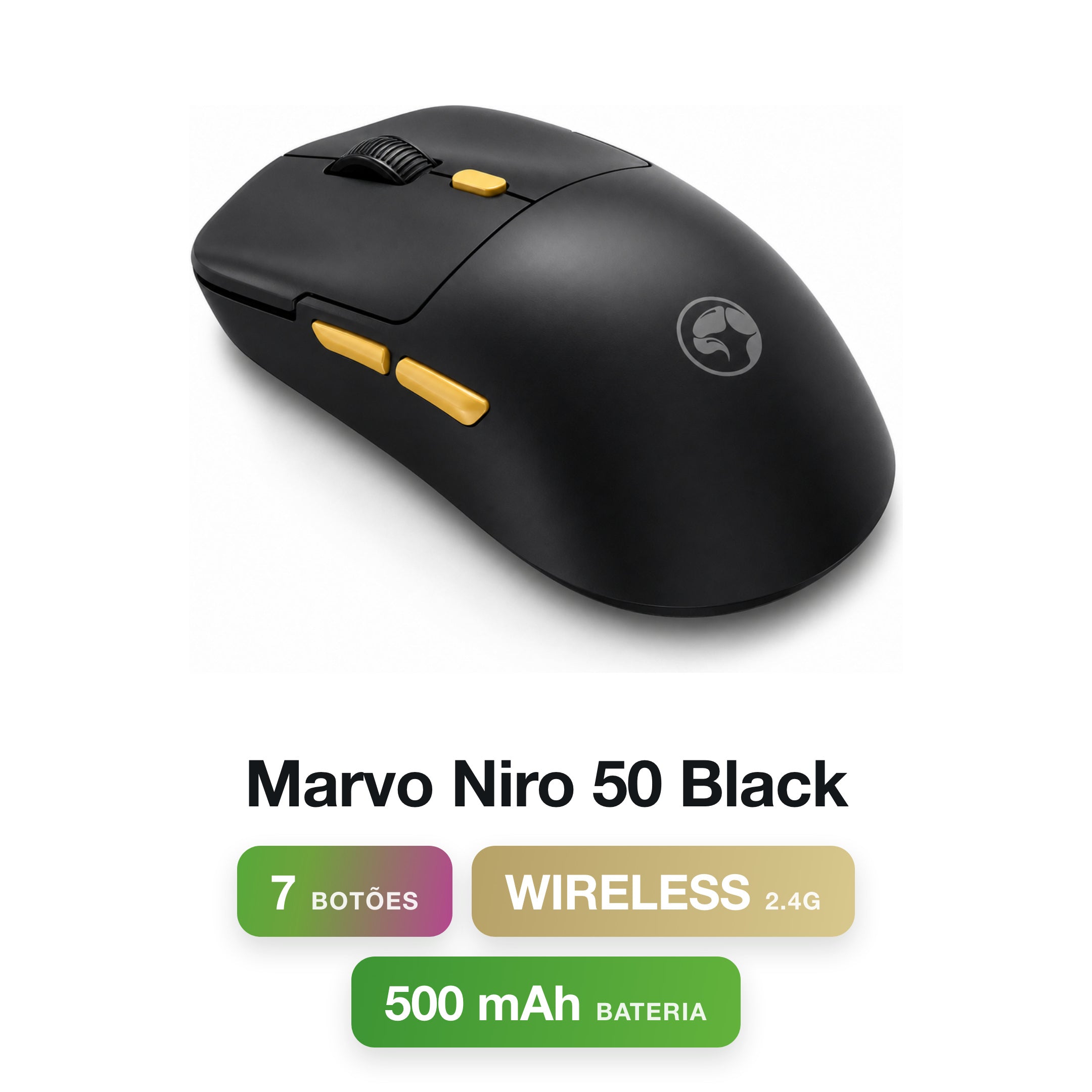 Marvo Niro 50 Black Wireless / Type C Gaming Mouse