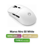 Marvo Niro 50 White Wireless / Type C Gaming Mouse