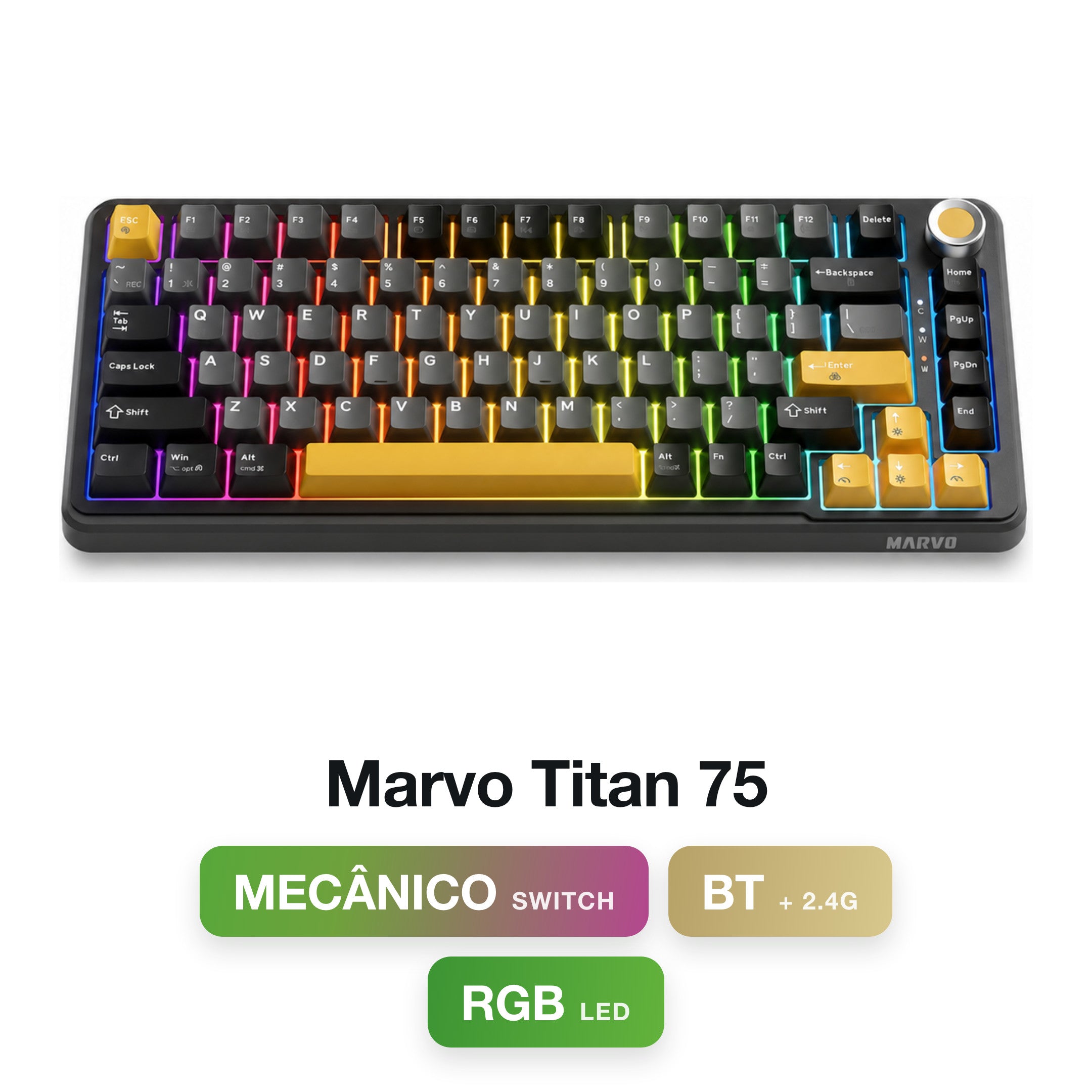 Marvo Titan 75 Wireless / Bluetooth / Type C Gaming Keyboard