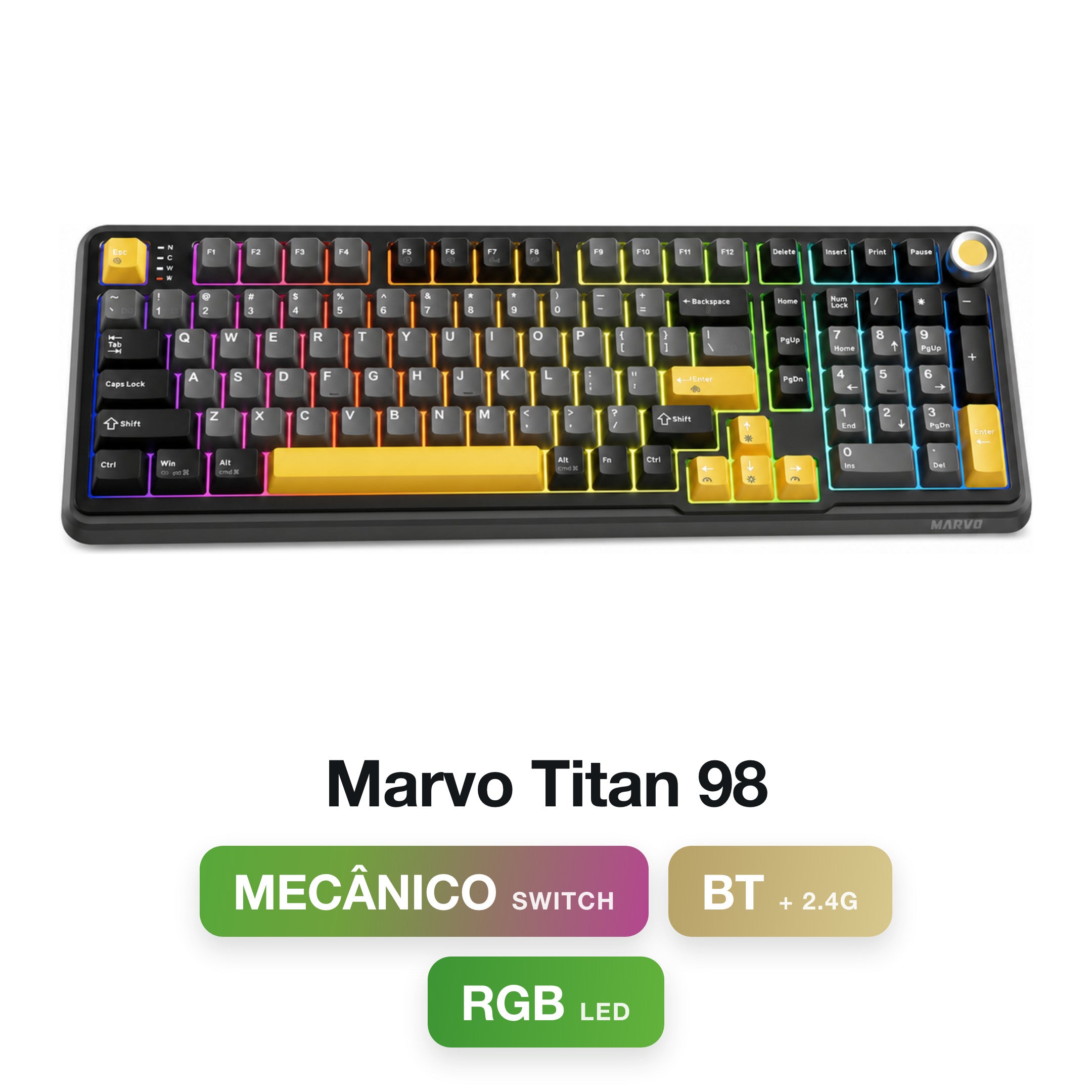 Marvo Titan 98 Wireless / Bluetooth / Type C Gaming Keyboard