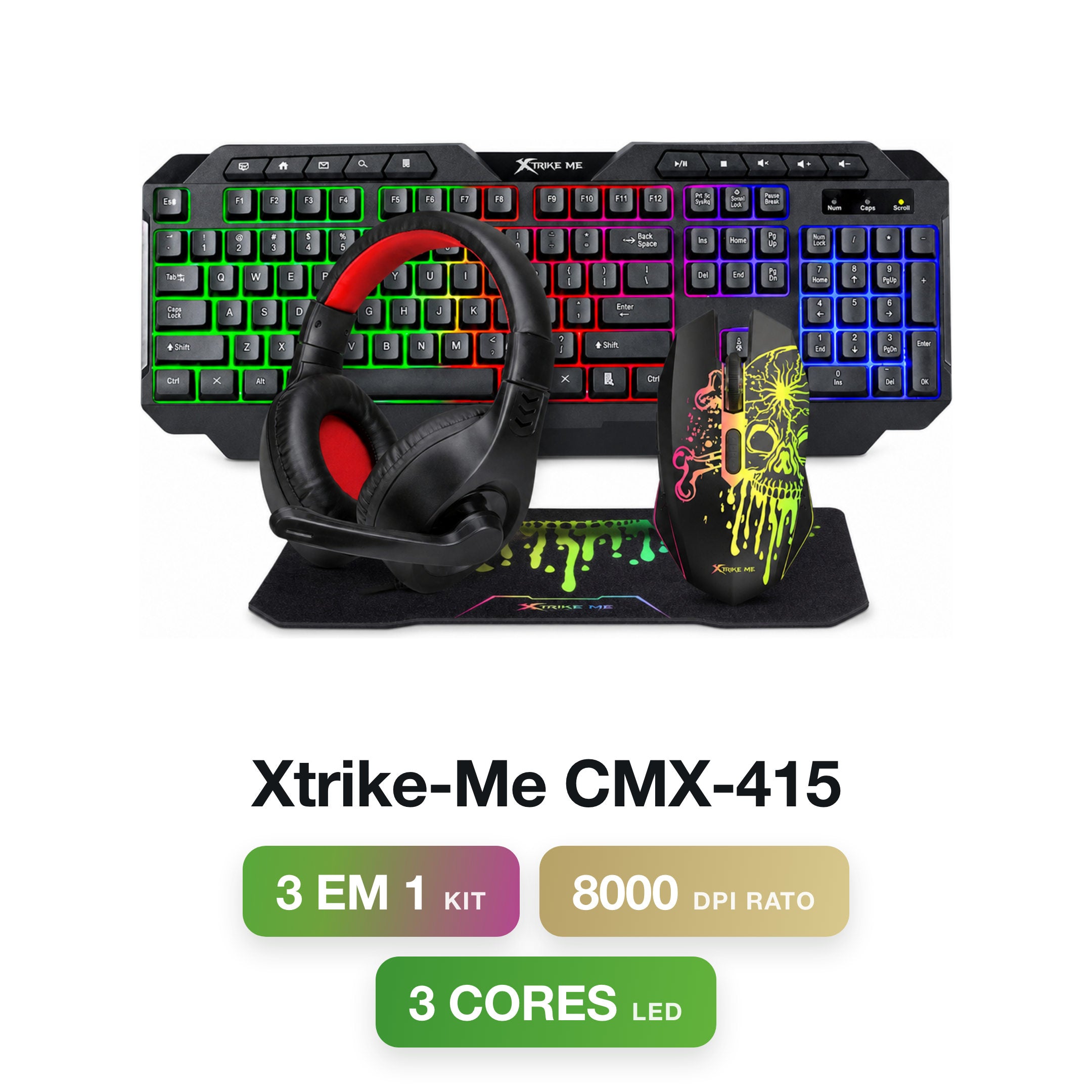 Xtrike-Me CMX-415 Membrane Gaming Combo