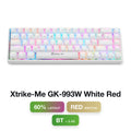 Xtrike-Me GK-993W White Red Switch 60% Wireless Gaming Keyboard